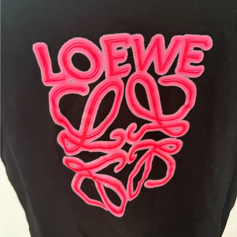 Loewe Black T-Shirt with Pink Logo - Picture 5 of 5